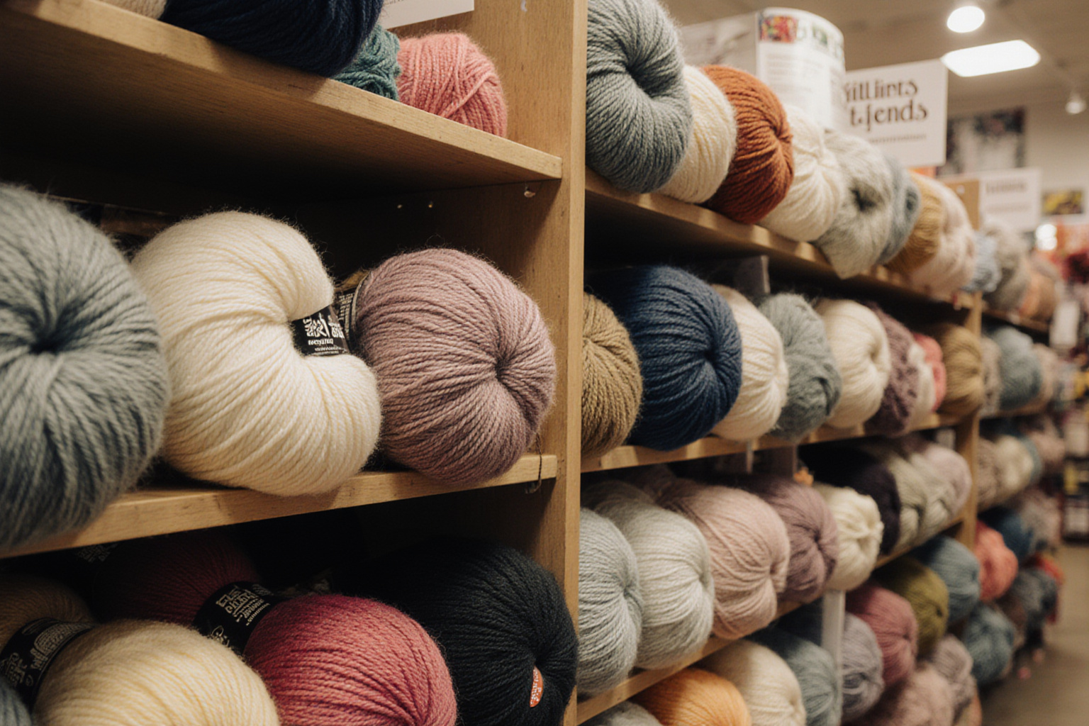 Balls, skeins, hanks and cakes : A walk down the yarn aisle: how yarn shops are arranged