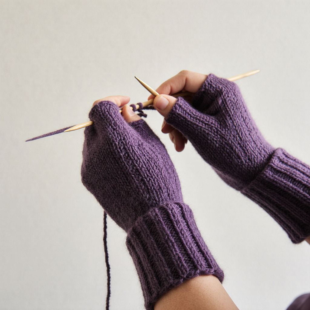 The measurement everything comes from : How to knit mittens on double-pointed needles, step by step